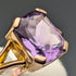 British vintage jewelry amethyst 9ct gold ring